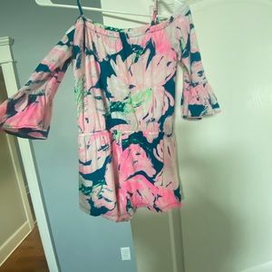 Lilly Pulitzer Girls Size Large (8-10) off the shoulder Romper